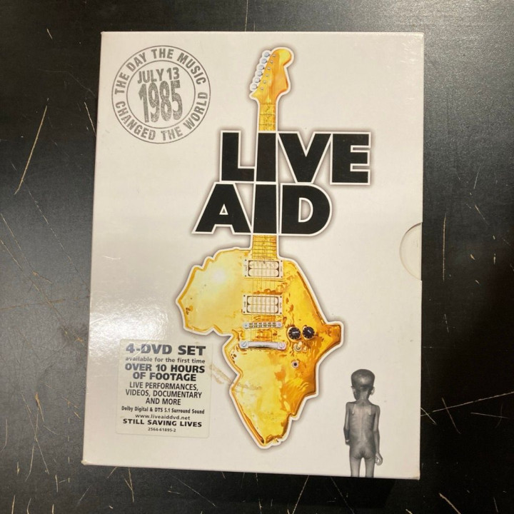 Live Aid 4DVD (VG-VG+/VG+) -pop/rock-